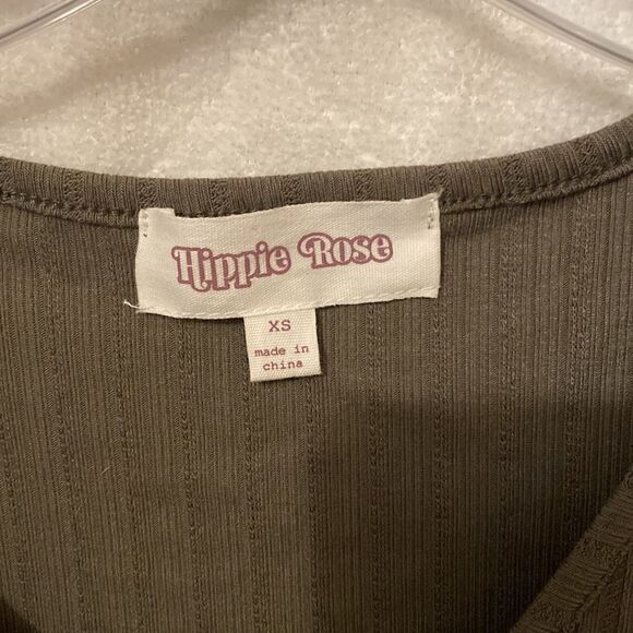 Cross chest side tie green top - Picture 2 of 6